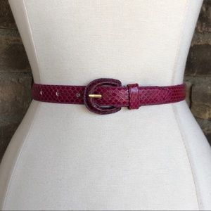 Vintage Belt M The Leather Shop Snakeskin Snake